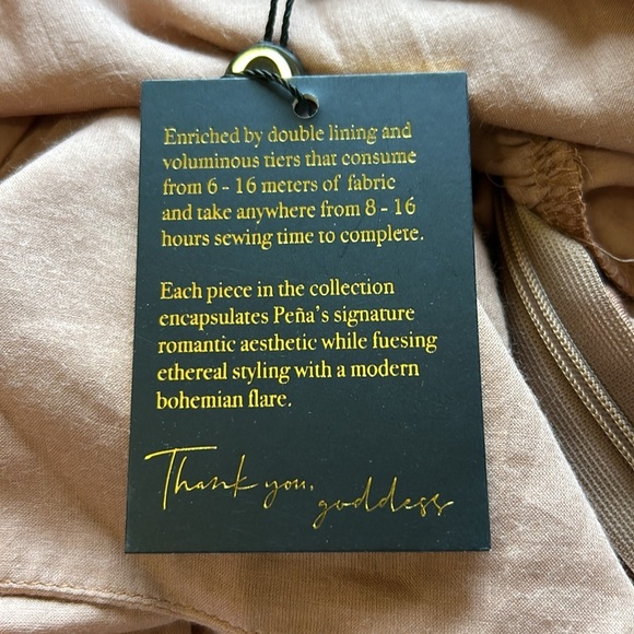 erika pena RITA HIGH LOW BOHEMIAN SKIRT Ruffle Hand Dyed Sz M/L NEW - Picture 14 of 16